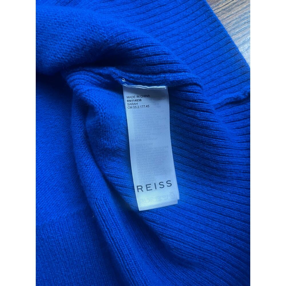 REISS women’s Sarah Cashmere Wool Roll Neck sweater Sz. M blue - Picture 7 of 9